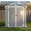 Resin Outdoor Storage Shed with Lockable Floor & Window | Weatherproof Plastic Tool Shed for Garden, Backyard & Patio Storage