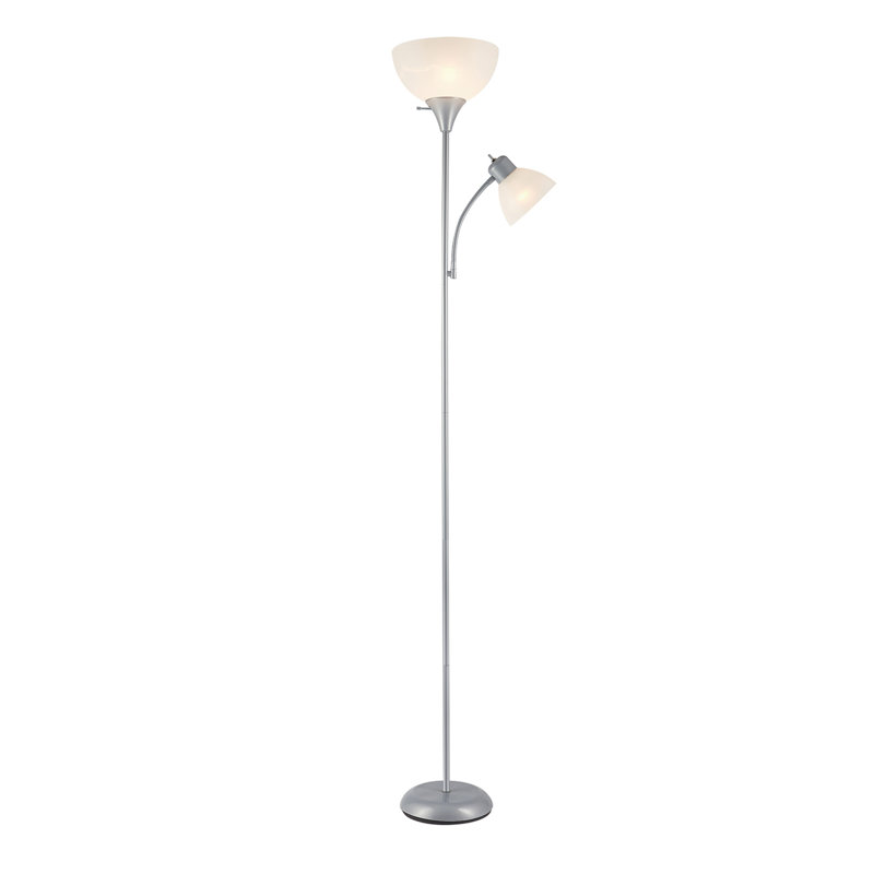 Carleshia 72'' Floor Lamp, Satin Silver