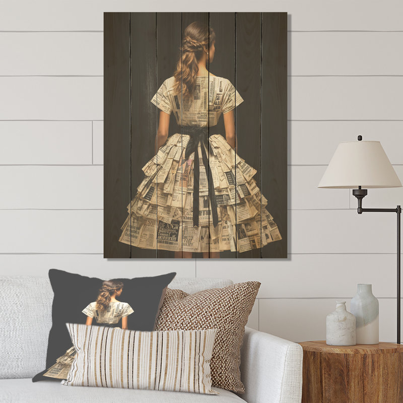 Gray Modern Ballet Dance Motion II - Ballet sur bois, H 20 po x l 10 po
