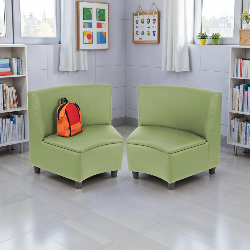 Kid Comfort Collective Modular Wedge Chairs, 2-Pack - Fern Green, Fern Green