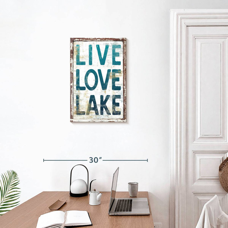 Tergel Live Love Lake, typographie, H 24 po x l 16 po