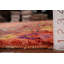 Tapis oriental marocain orange en laine 7 x 10