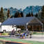 Abri d'auto 12 x 20 Carports résistant, résistant à la pluie et à l'abri des rayons UV, garage portable pour voiture, tente de bateau, gris / blanc / jaune-107659923