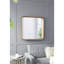 Miroir carré 32 po x 32 po avec cadre en bois - salon, salle de bain, entrée. Style ravissant, bords arrondis. Miroir 29,9 po x 29,9 po, 50% bois de pin, 25%, 19,6 lb, bordure en bois brun simple-612537119-612537118