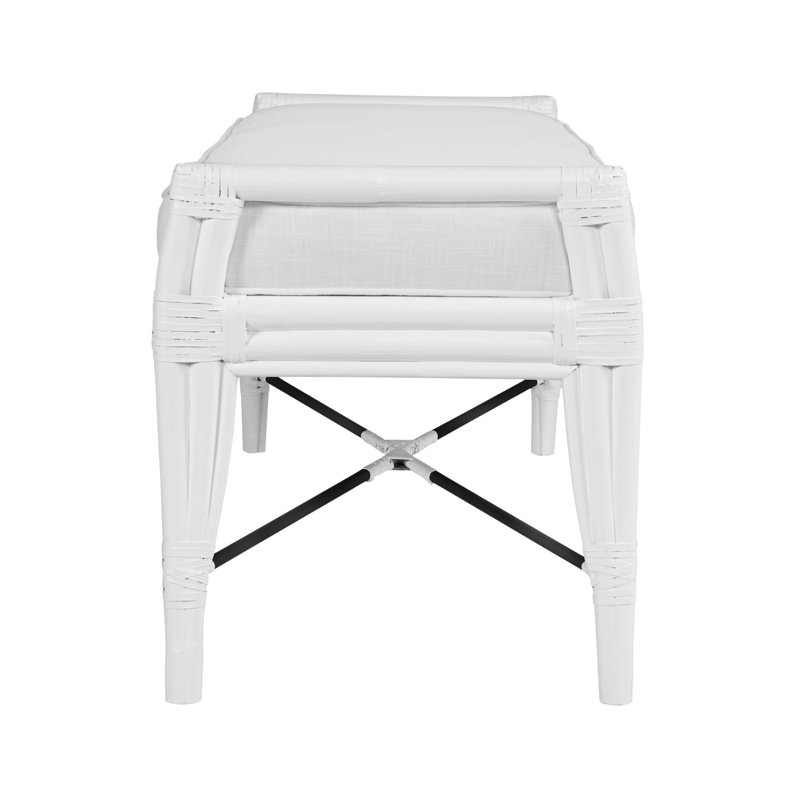 Banc rembourré Malacca, Blanc