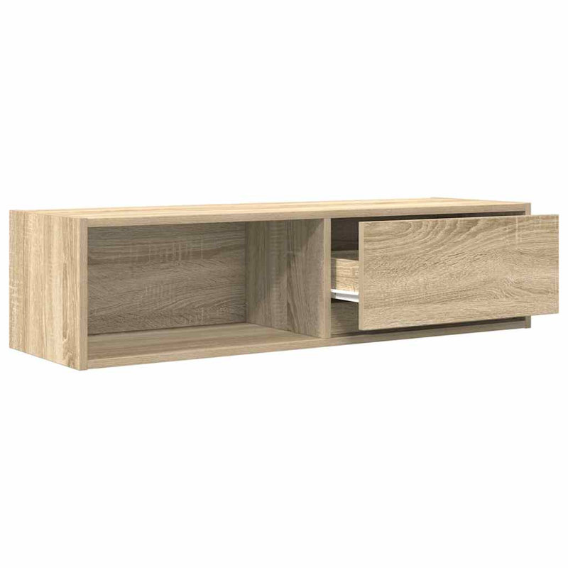 TV Cabinet 80X31x25.5 Cm Engineered Wood, 100 cm, Sonoma Oak