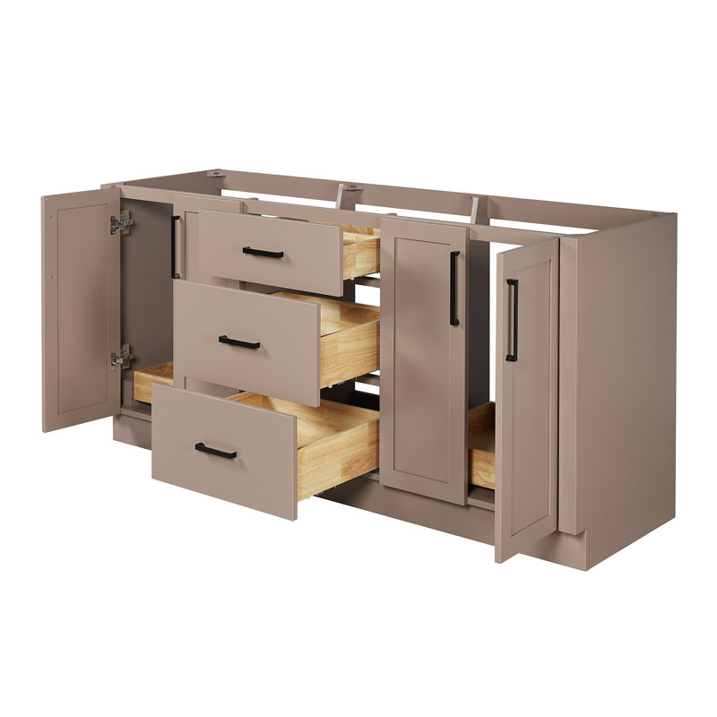   Base de meuble-lavabo double 72 po Loren, Moka