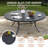 9-Piece 63" Round Outdoor Patio Dining Set With Swivel Armchair-1838798666