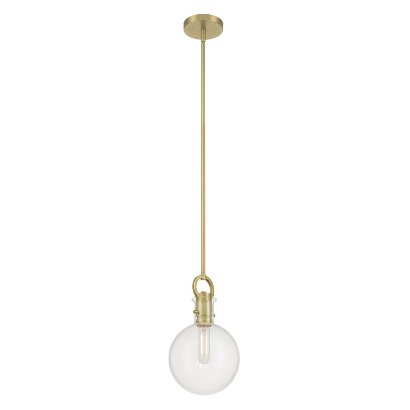 Mini-luminaire suspendu 1 lumière Glanora, Laiton rétro