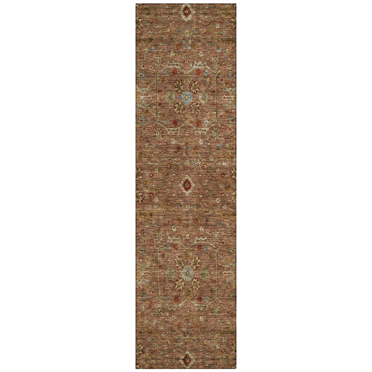 Machine Washable Indoor/Outdoor Chantille ACN1130 Paprika Rug
