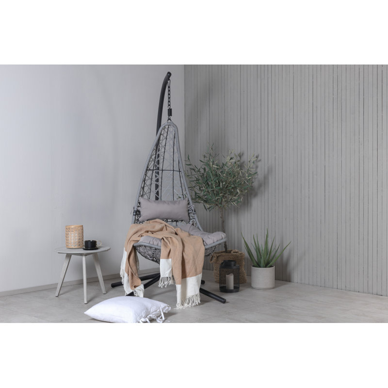 Bramley Swing Chair with Stand, Grey, Grey
