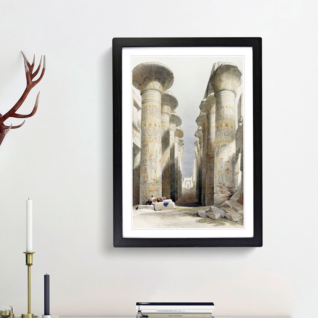 Ehyptian Temple by David Roberts - Framed Print