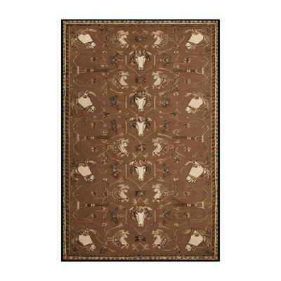Tapis brun français lavable à la machine