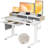 Height Adjustable Standing Desk With Storage Drawers & USB Charging Ports, For Home Office Work Station-2130666773