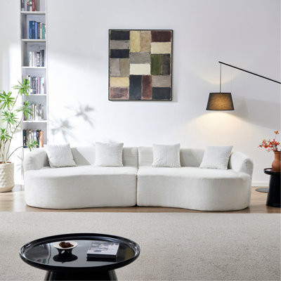 Canapé beige pour salon, 111,02 po L