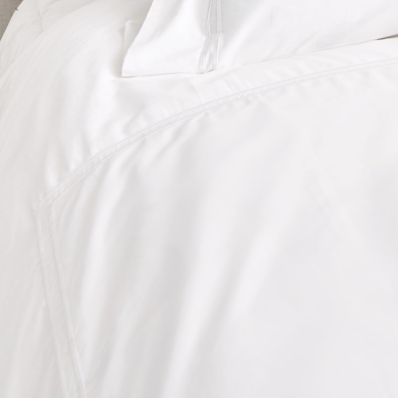 Coltrane Standard Cotton Duvet Cover, Queen Duvet Cover, White