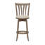 Tabouret de bar pivotant rembourré Asharn, noir-17684208-46321956