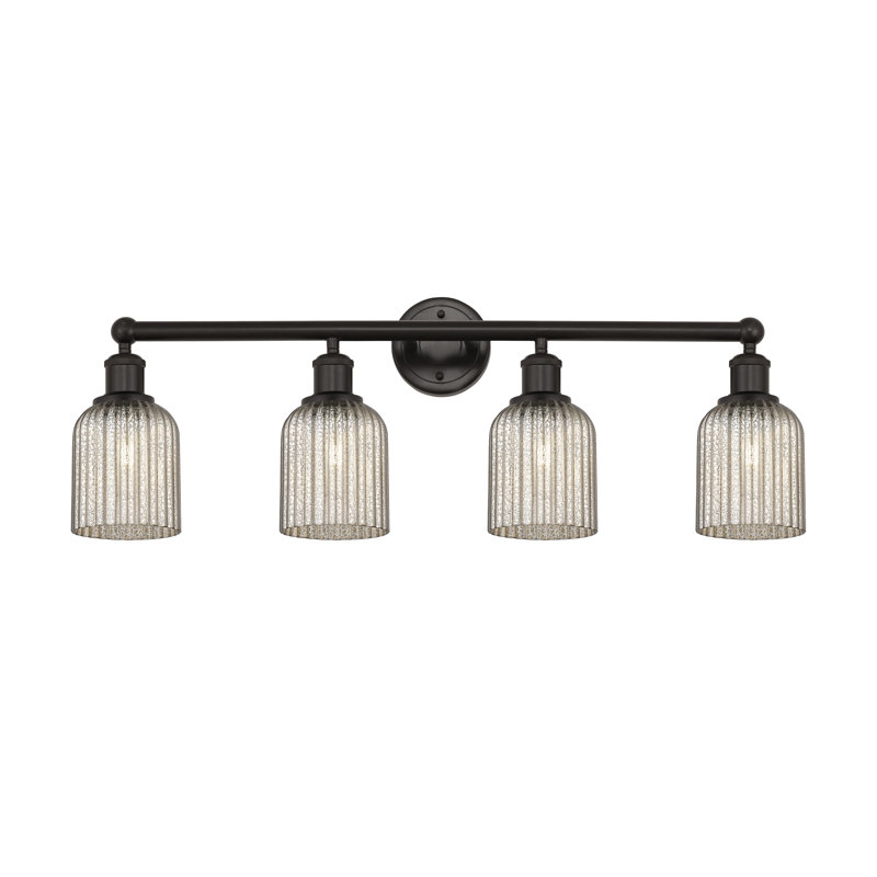 Fiennes 4 - Light Dimmable Vanity Light, Oil Rubbed Bronze, Metallic Gray