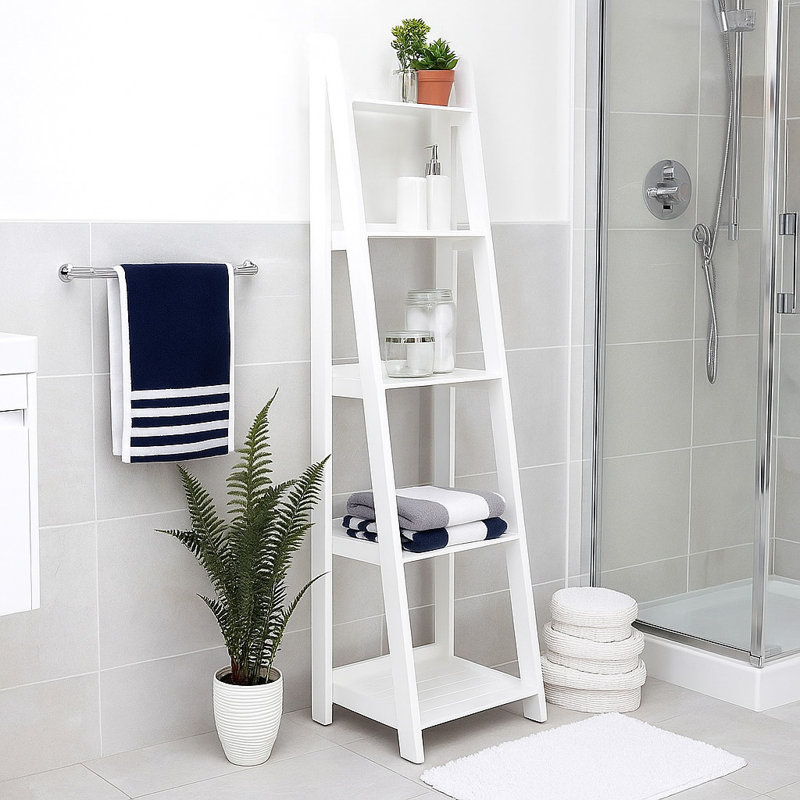 Milene 180 cm H x 60 cm W Ladder Bookcase
