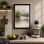 Misty Forest Lake Scandinavian - Wrapped Canvas-1879515697-1879515701
