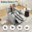 Oversized Modern Faux Leather Swivel and Rocker Power Recliner With Massage and Heat, Double Storage Arm, Cup Holder,Timing and Type-C Port-65853593