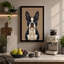 Boston Terrier Geometric - Wrapped Canvas-1072746257-1072746261