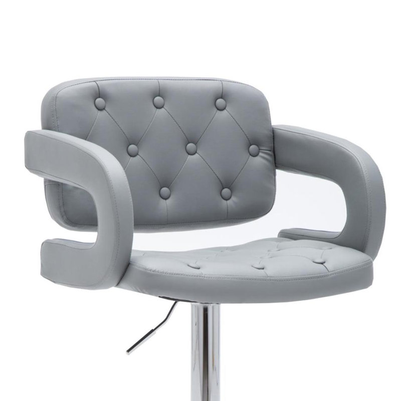 Tabouret de bar moderne capitonné et capitonné