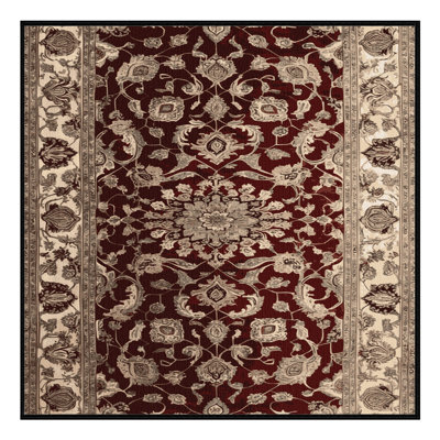 Machine Washable Persian Brown Area Rug
