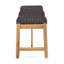 Banc rustique d'extérieur à 3 places avec abat-jour en bois de 59,73 po Profondeur x 16,14 po, largeur 17,43 po, l 24,72 po x P H, poids