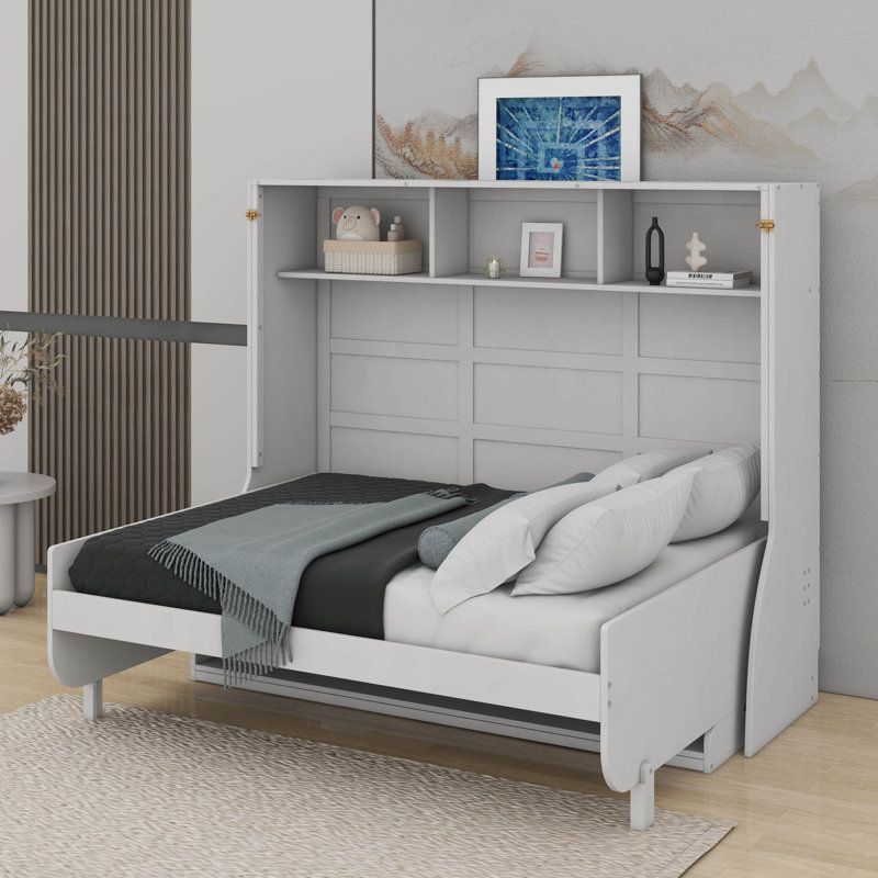 Lit escamotable double avec bureau