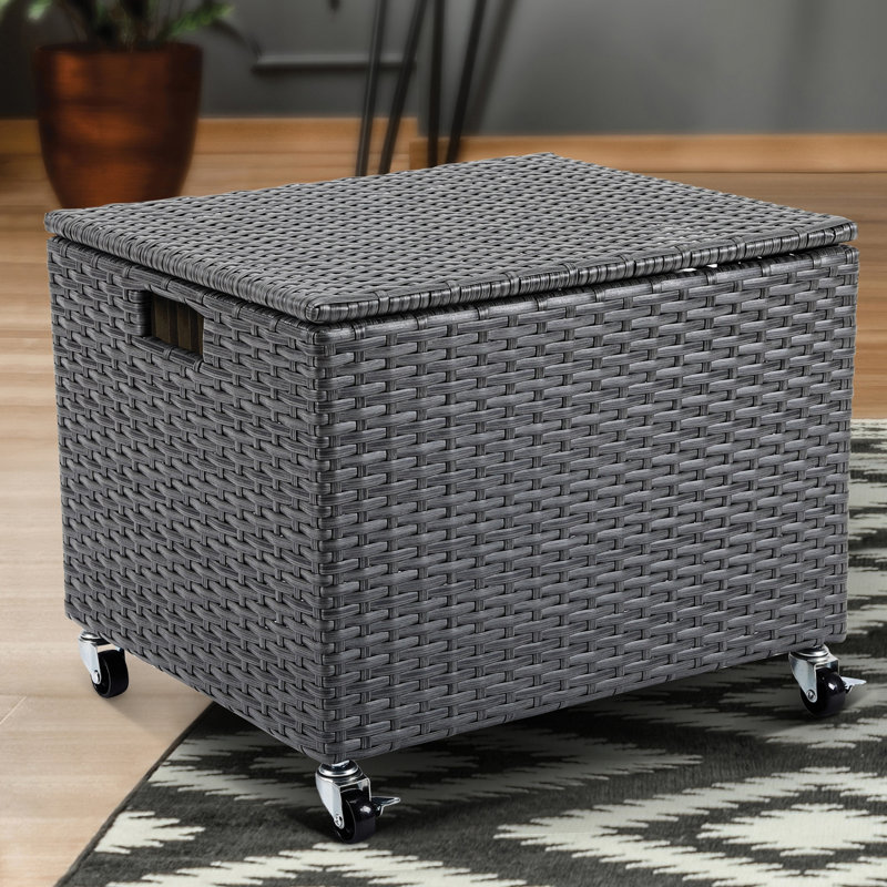 Panier en osier, gris