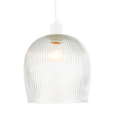 Glass Round Lamp Shade ( Slip-On ) in Clear