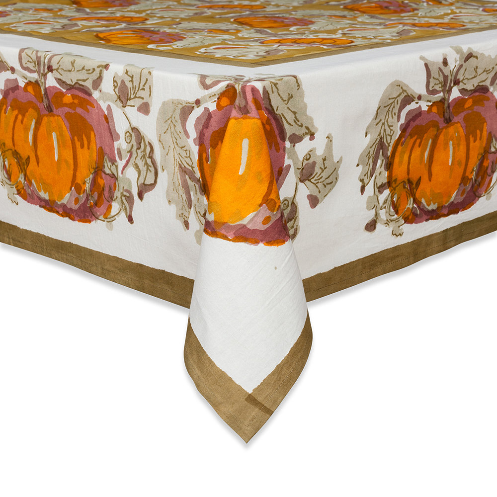 Cotton Tablecloth, Yellow, 86" L x 59" W