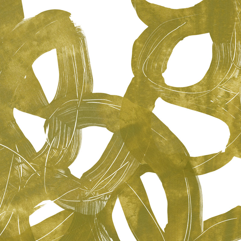 Olive Helix VIII 1 Piece Wrapped Canvas Painting, 91cm H x 91cm W x 3.8cm D