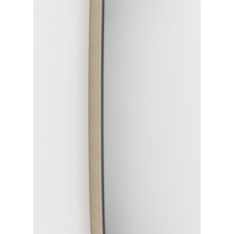 Lakaiya Wood Flat Wall Mirror, Oak