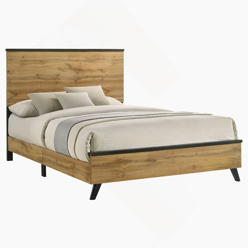 Natural Pine Panel Bed