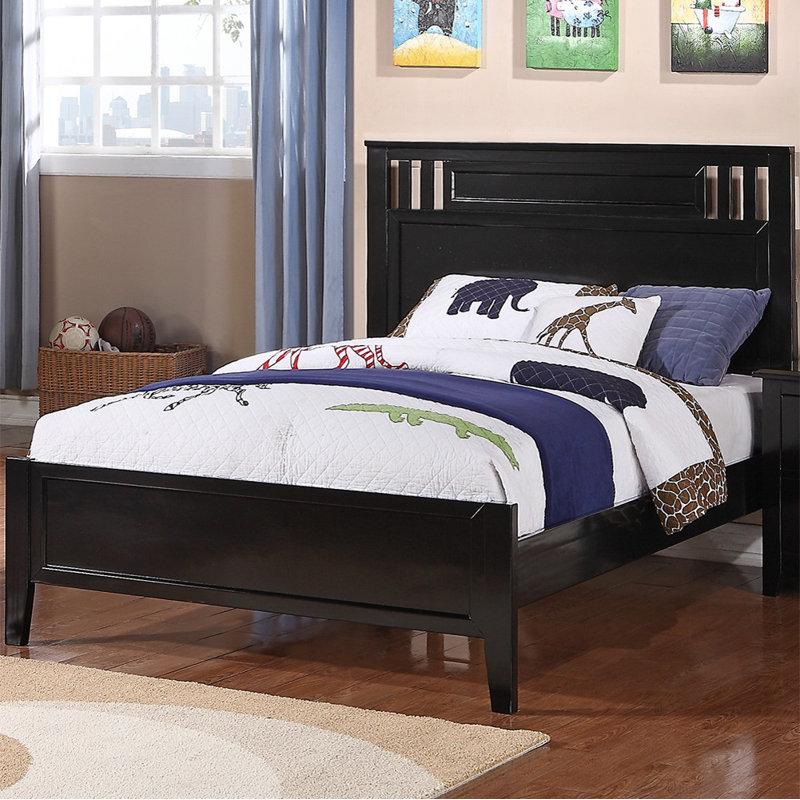 Julchen Open-Frame Bed, Black, Full