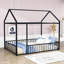 Lit plateforme double en métal avec toit amovible-775233480