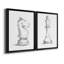 Chess Room Study I - Ensemble de 2 reproductions d'art sur toile-947961056-947961057