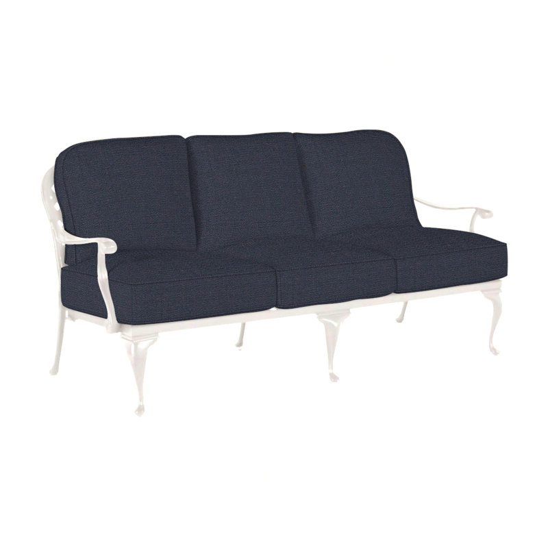 Provance Cast Aluminum Outdoor Sofa, Ancient Earth, Welt, Linen Navy