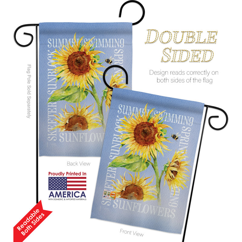 Double Sided 18.5'' H x 13'' W Polyester Flag Set