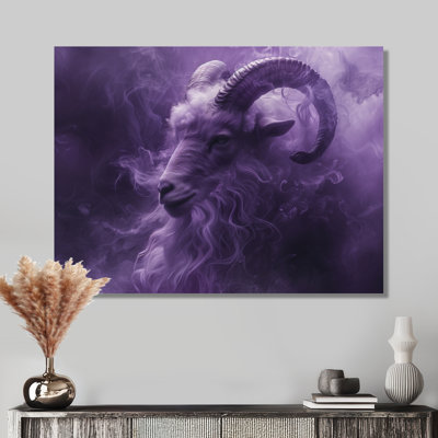 Impression d'art mural mauve, astrologie, ascension du Capricorne