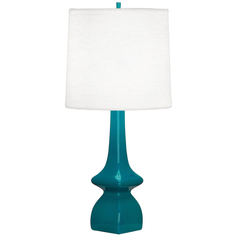 Jasmine Ceramic Table Lamp, Peacock