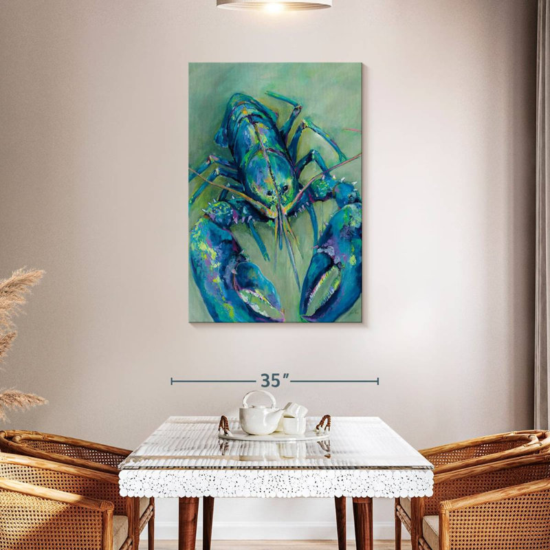 Homard bleu-vert Brampt, H 45 po x l 30 po
