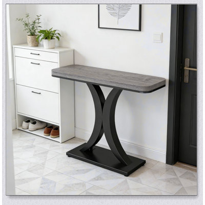 Console compacte, table de vestibule de style industriel moderne, table de canapé robuste