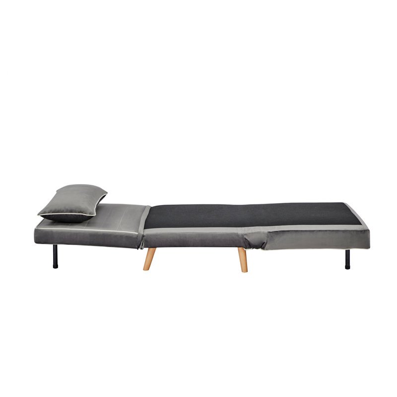 Canapé-lit moderne de style moderne pour l'intérieur, ensemble de canapé-lit pliable moderne avec dossier réglable à 3 positions, se convertissant rapidement en lits simples, y compris des oreillers pour économiser de l'espace