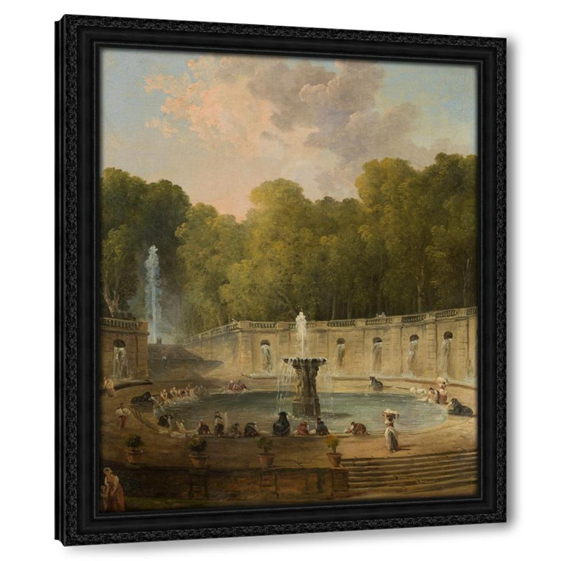Lavandières dans un parc (1775), H 24 po x l 20 po