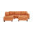 Modern Citrus Color 3Pcs Sectional Living Room Furniture Reversible Chaise Sofa And Ottoman Tufted Polyfiber Linen Like Fabric Cushion Couch Pillows-1741348828
