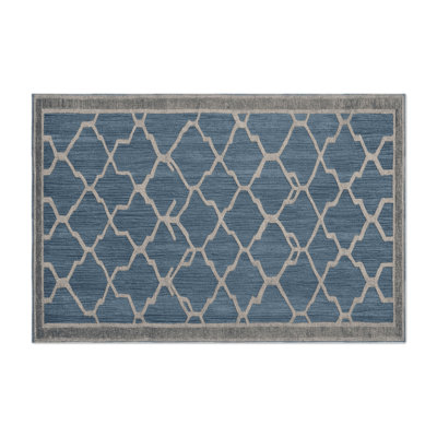 Tapis gris intérieur et extérieur Trellis