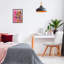 Giclée encadrée de guépard vibrant mauve et orange, design par LSR Design Studio-441638711-441638712
